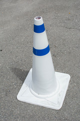 White Traffic Cones on Road