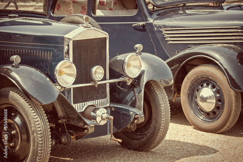 Naklejka - mata magnetyczna na lodówkę Antique cars, vintage process