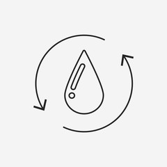 Poster - Environmental protection concept conserve water line icon