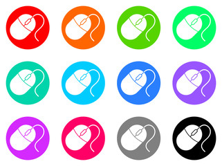 Poster - mouse vector icons set