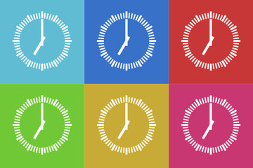 Leinwandbilder - time vector flat icon set