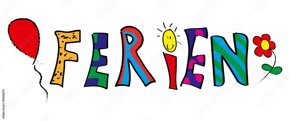 Kinderzeichnung Ferien Stock Vector | Adobe Stock