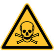 Warnschild Warnung vor Giftigen Stoffen nach DIN 7010 / ASR 1.3 W016