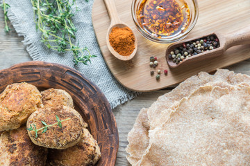 Poster - Falafel with wholewheat tortillas