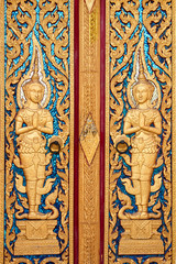 Wall Mural - Thai pattern door of Temple in Phuket Thailand