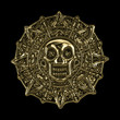 golden aztec pirate coin