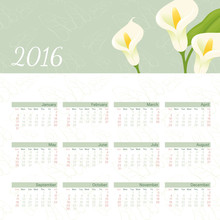 Year Calendar Lily