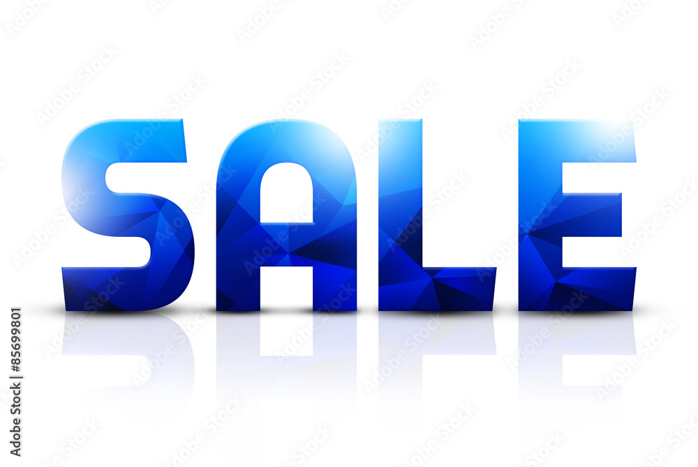 Niebieska ikona "Sale" - obrazy, fototapety, plakaty 