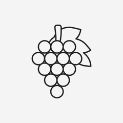 Poster - fruits grapes line icon