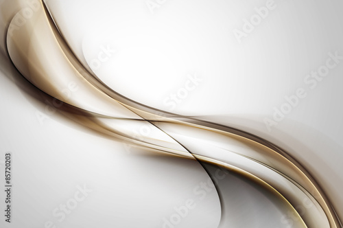 Naklejka - mata magnetyczna na lodówkę Abstract Brown Waves On Gray Background