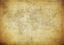Vintage Map Of The World 1778