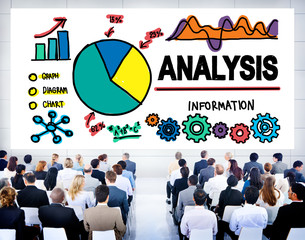Wall Mural - Analysis Analytics Bar graph Chart Data Information Concept