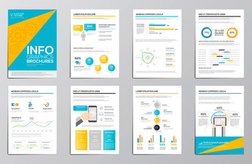 Wall Mural - business infographics elements for corporate brochures