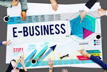 Wall Mural - E-Business Global Business Digital Marketing Concept