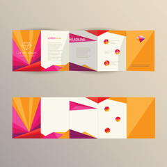 Sticker - trendy modern colorful brochure template design