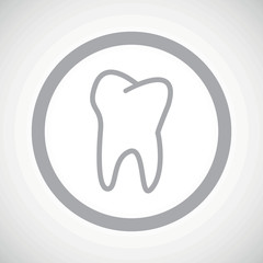 Wall Mural - Grey tooth sign icon