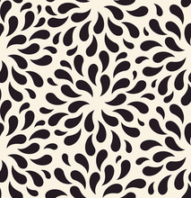 Vector Seamless Pattern. Floral Vintage Backgrounds Drops Foliag