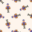 © notkoo2008 - deliveryman , cartoon seamless pattern background