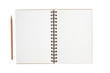 Blank notebook with blank place for text and notes. isolated on