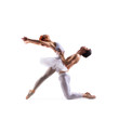© Acronym - Couple of ballet dancers isolated on white