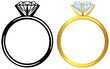 Engagement diamond ring.