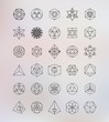 Sacred geometry. Alchemy, hipster symbols 