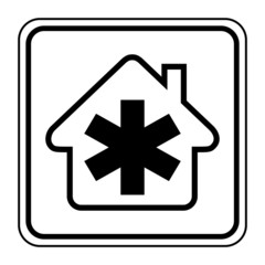 Sticker - Logo maison et ambulance.