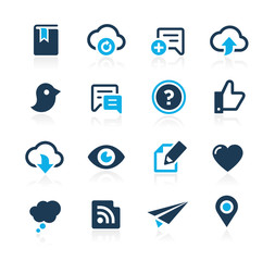 Wall Mural - social sharing and communications -- azure series