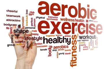 Canvas Print - Aerobic exercise word cloud