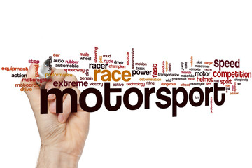 Motorsport word cloud