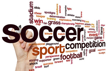 Wall Mural - Soccer word cloud