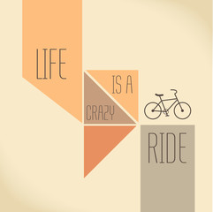 Wall Mural - Motivation Quote - Life is a crazy ride