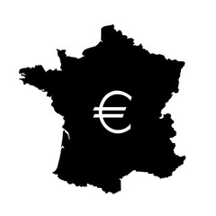 Canvas Print - Euro dans une carte de France	