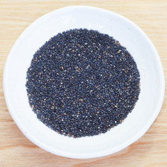 Wall Mural - Black dry sesame seed , a common ingredient in cuisine