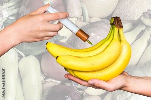 Genetically Modified Bananas Gmo Food Concept Stock Photo Adobe Stock