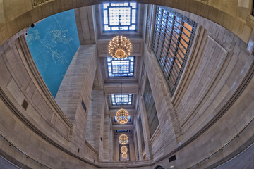 Poster - Grand Central station with moving people