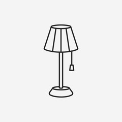 Sticker - lamp line icon