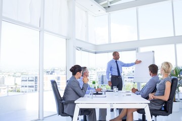 Business people listening during meeting 