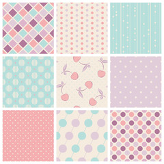 Poster - set of seamless patterns