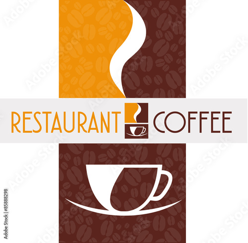 Obraz w ramie Logo Menu Restaurant Coffee