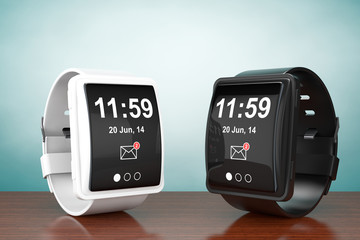 Poster - Old Style Photo. Big conceptual smart watches