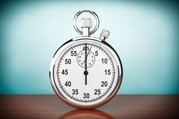 Poster - Old Style Photo. Silver Stopwatch