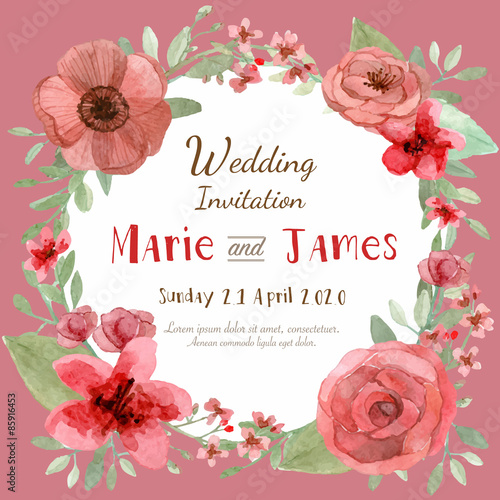 Flower Invitation Card