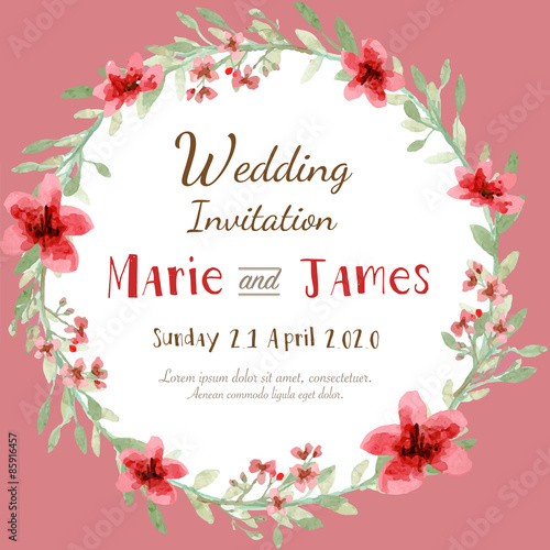 Flower Invitation Card