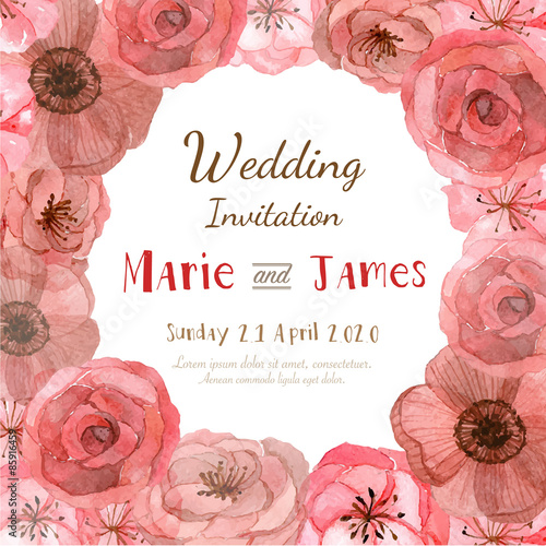 Flower Invitation Card