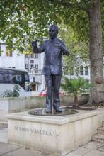 Nelson Mandela Memorial By Sculptor Glyn Williams On Parliament Square In London.