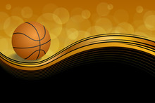 Background Abstract Orange Black Sport Basketball Ball Illustration Vector