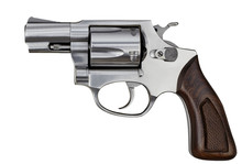 Pistol Revolver Handgun Firearm Isolated On White Background