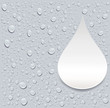 gray water droplets background wit place for text