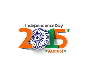 Wall Mural - Indian Independence Day concept with text 15th August